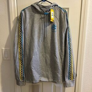 NWT Under Armour Steph Curry Fleece Pullover Hoodie Sweater Size L -tk